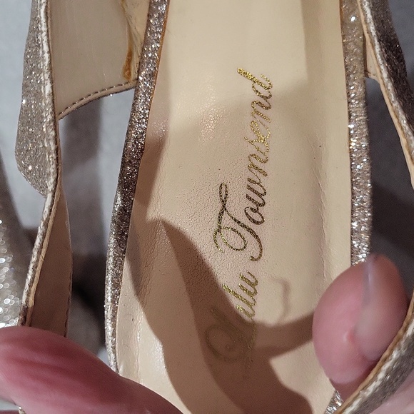 Lulu Townsend Elegant Glitter Slingback Heels - Picture 8 of 11